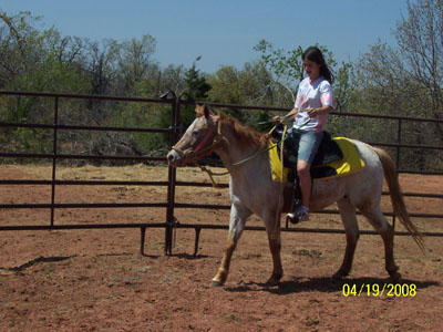 Fiona under saddle